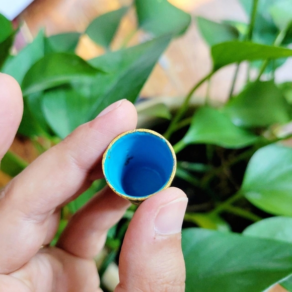 Vintage Floral Cloisonne Thimble - Picture 8 of 8